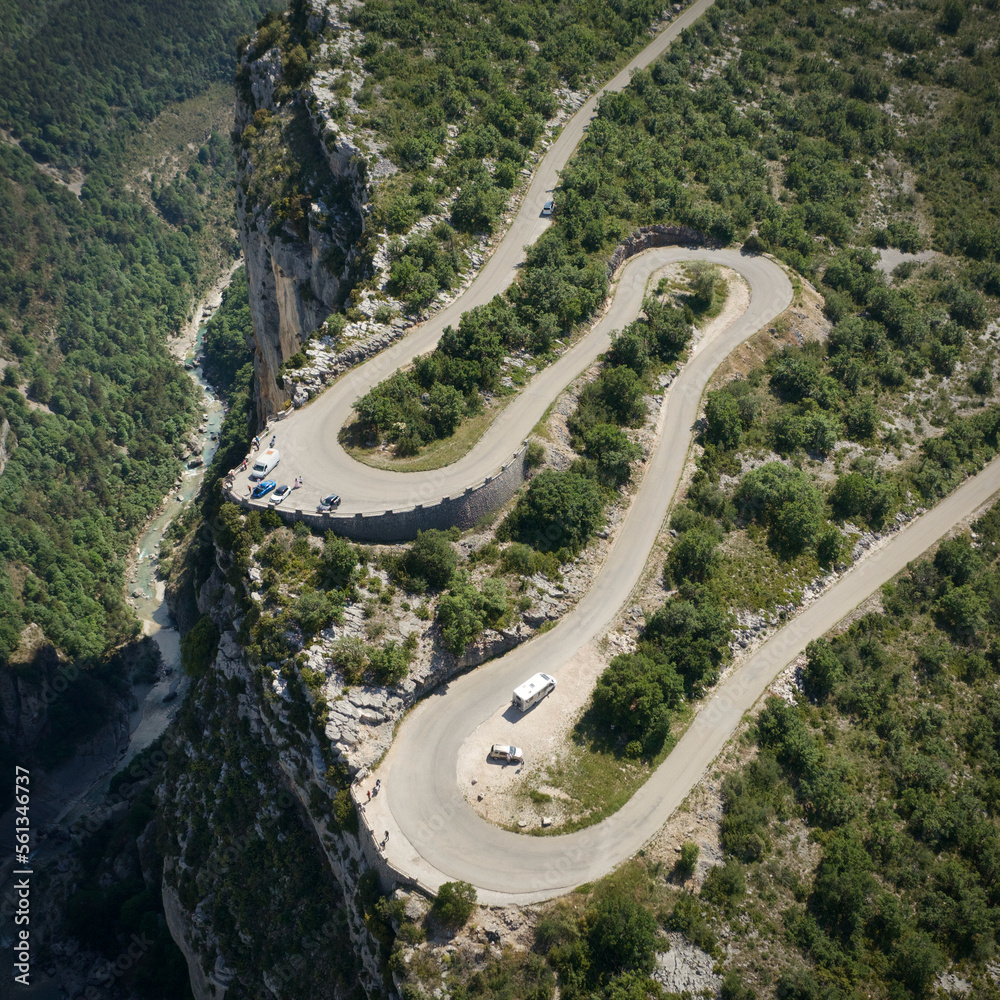 Fototapeta premium route des crêtes, gorges du verdon