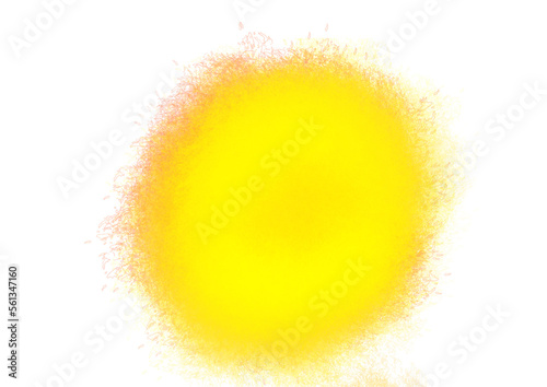 Yellow and orange abstract sun