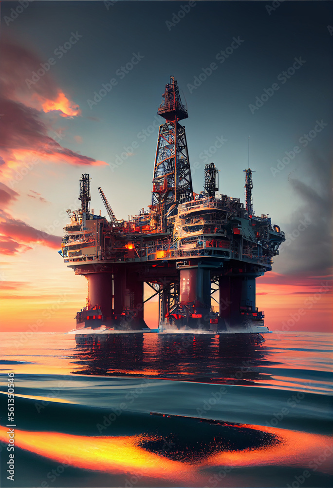 Offshore oil refinery - generative ai