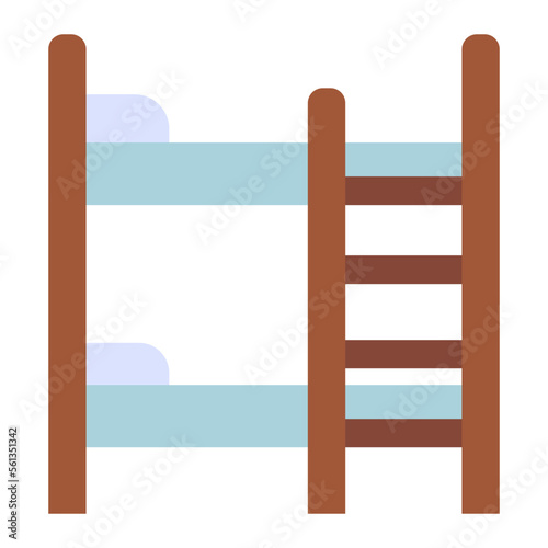 Bunk Bed Flat Icon