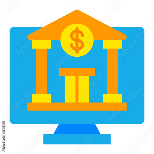 Online Banking Flat Icon