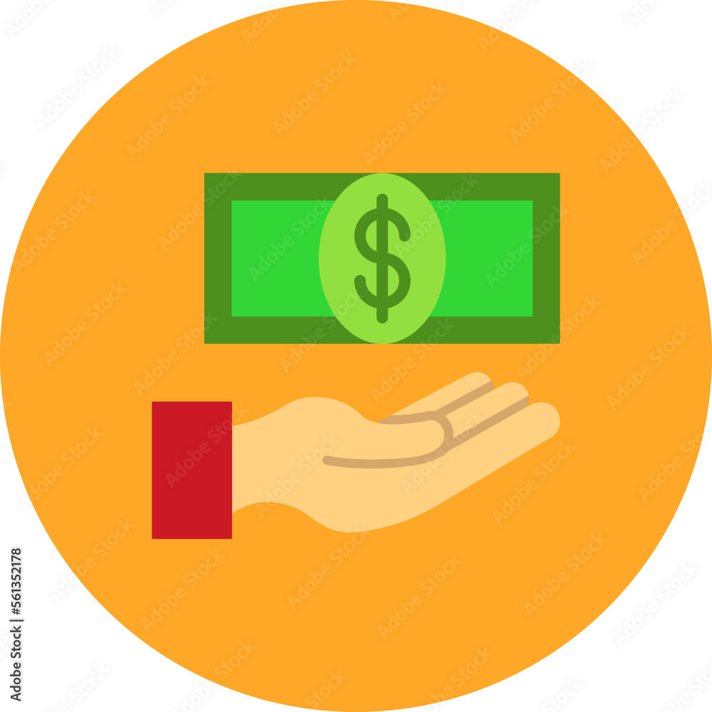 Payable Multicolor Circle Flat Icon Payable Multicolor Circle Flat Icon