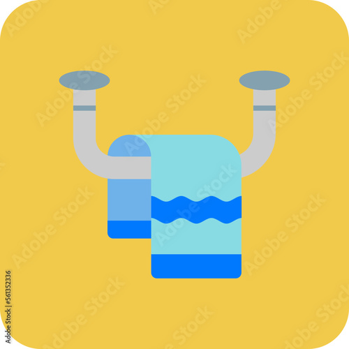 Towel Multicolor Round Corner Flat Icon