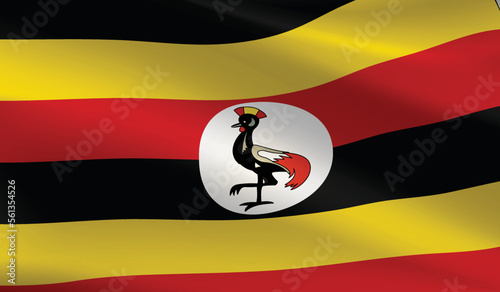 Free Download Uganda flag background.Waving Ugandan flag vector - GFXLoad