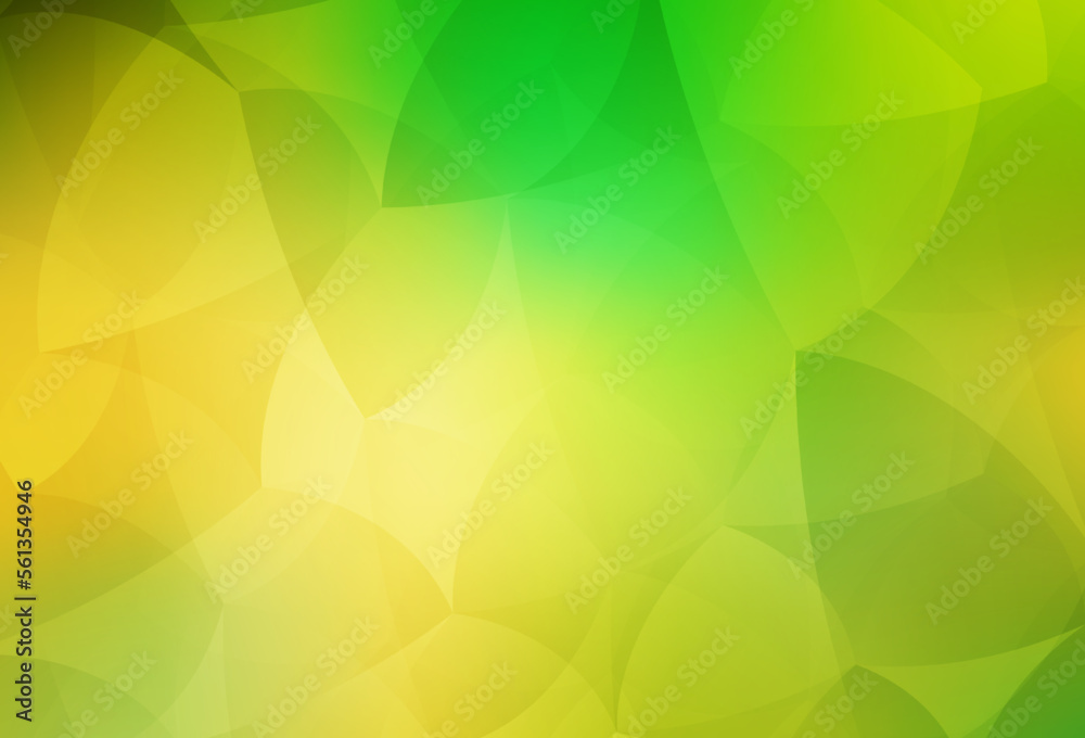 Obraz premium Light Green, Yellow vector pattern with polygonal style.
