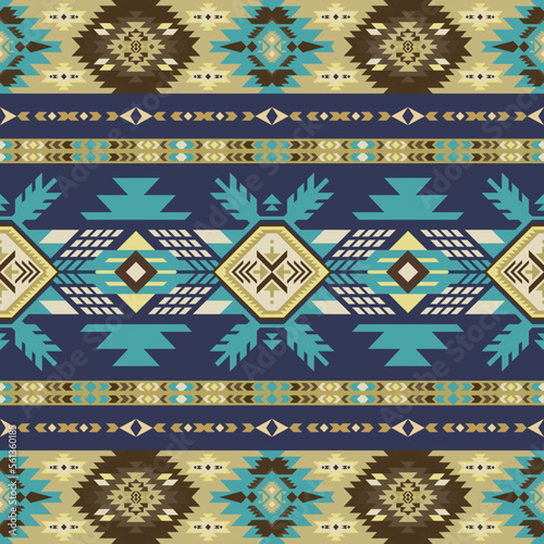 Native American Southwest seamless pattern. Ethnic Geometric design wallpaper, fabric, cover, textile, rug, blanket.