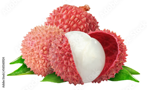 Εκτύπωση καμβά Fresh lychees cut out