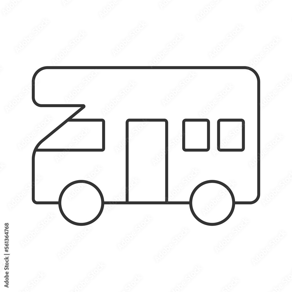Camp trailer vector icon. Line sign for mobile concept and web design. Symbol, logo illustration. Vector graphics Camp trailer vector icon. Line sign for mobile concept and web design. Symbol, logo illustration. Vector graphics