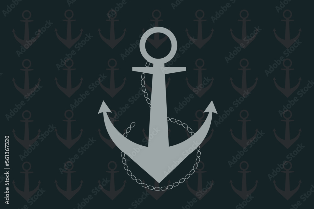 anchor ship yacht vector icon marine background anchor ship yacht vector icon marine background
