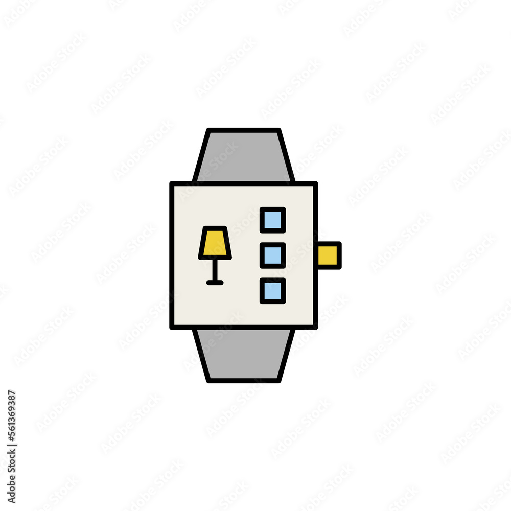 Robotics smartwatch outline icon. Signs and symbols can be used for web, logo, mobile app, UI, UX on white background Robotics smartwatch outline icon. Signs and symbols can be used for web, logo, mobile app, UI, UX on white background