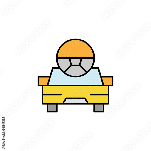 Robotics car robot outline icon. Signs and symbols can be used for web, logo, mobile app, UI, UX on white background