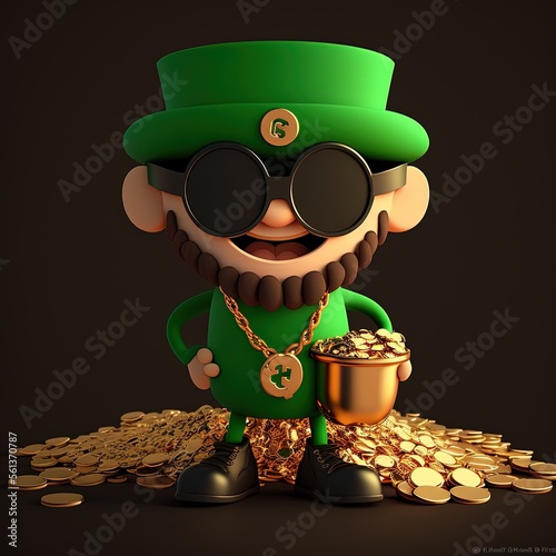 Rich Leprechaun with Dark S...
