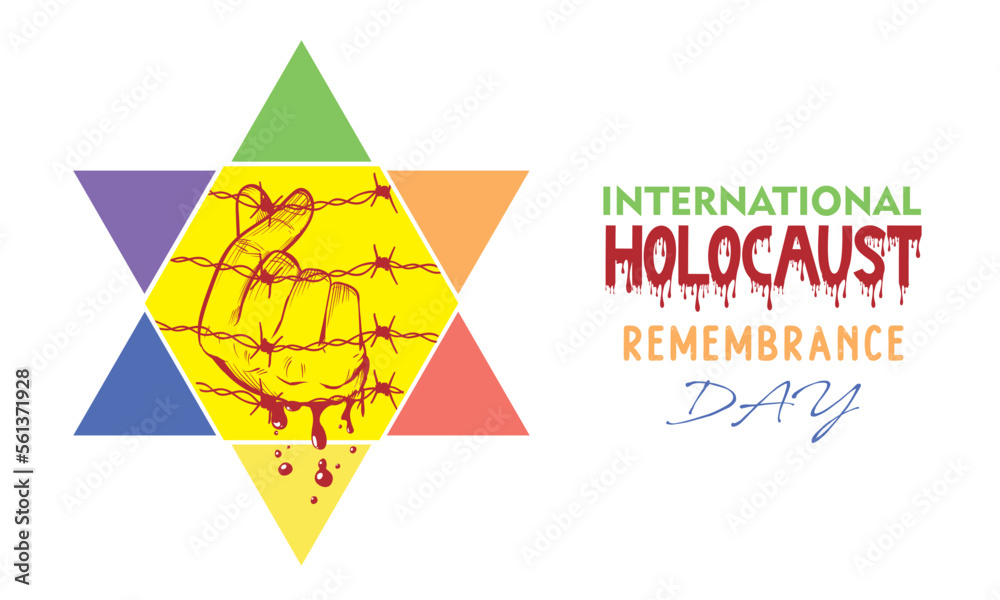 International Day of Holocaust Remembrance. Illustration of