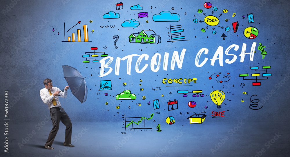 businessman hiding behind umbrella concept businessman hiding behind umbrella concept