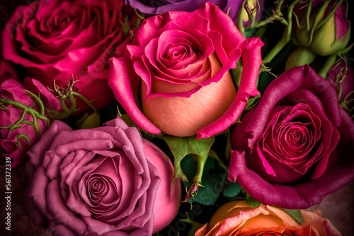 Wallpaper Mural bouquet of roses Torontodigital.ca