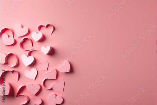 Wallpaper Mural pink heart shaped confetti Torontodigital.ca