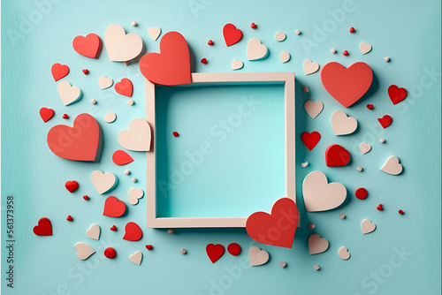 Wallpaper Mural frame with hearts Torontodigital.ca