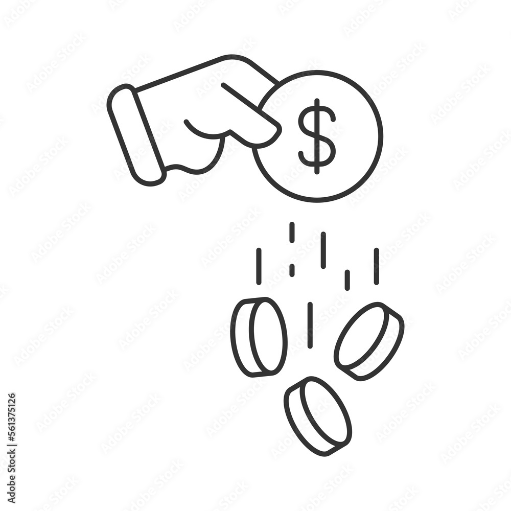 Earnings vector icon. Line sign for mobile concept and web design. Symbol, logo illustration. Vector graphics Earnings vector icon. Line sign for mobile concept and web design. Symbol, logo illustration. Vector graphics