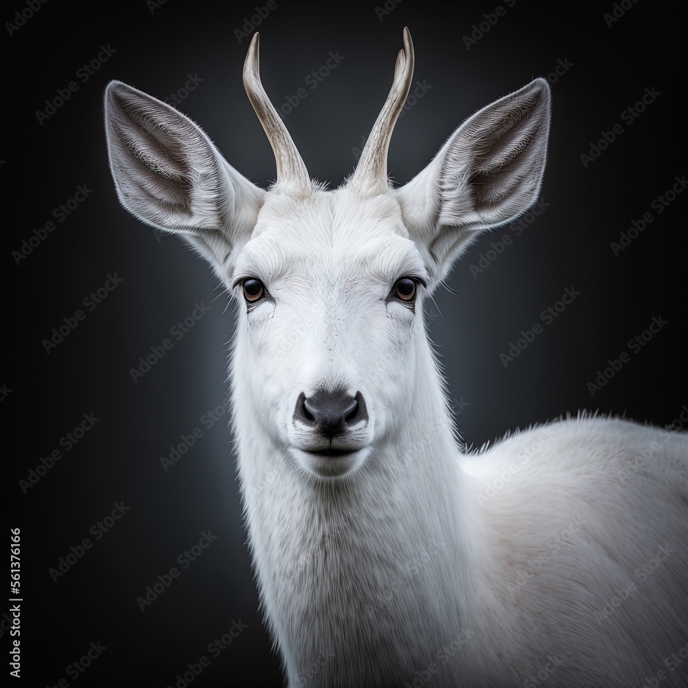 White Deer Portrait