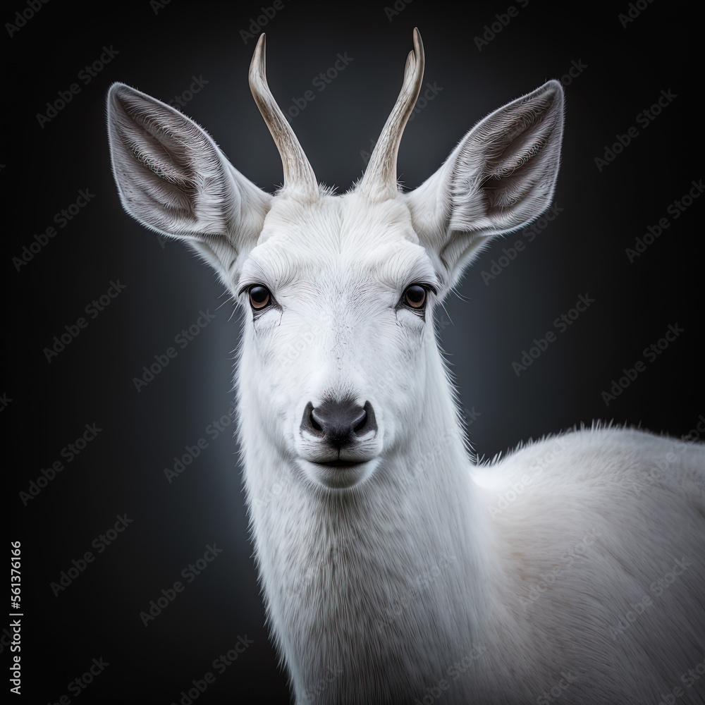 Obraz premium White Deer Portrait