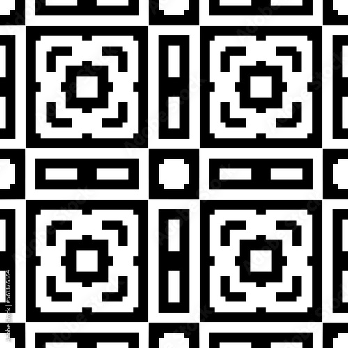 Ethnic ornament. Tribal wallpaper. Embroidery background. Ethnical folk image. Tribe motif. Ancient mosaic. Digital paper, web design, textile print, backdrop. Seamless abstract art. Vector abstract.