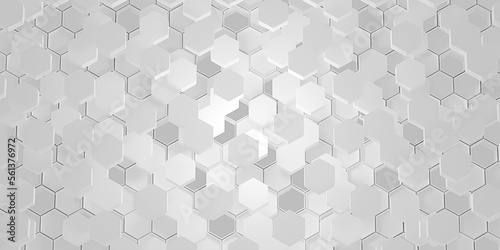 Fototapeta Naklejka Na Ścianę i Meble -  hexagon abstract background modern hexagon scene Honeycomb pattern background 3D illustration