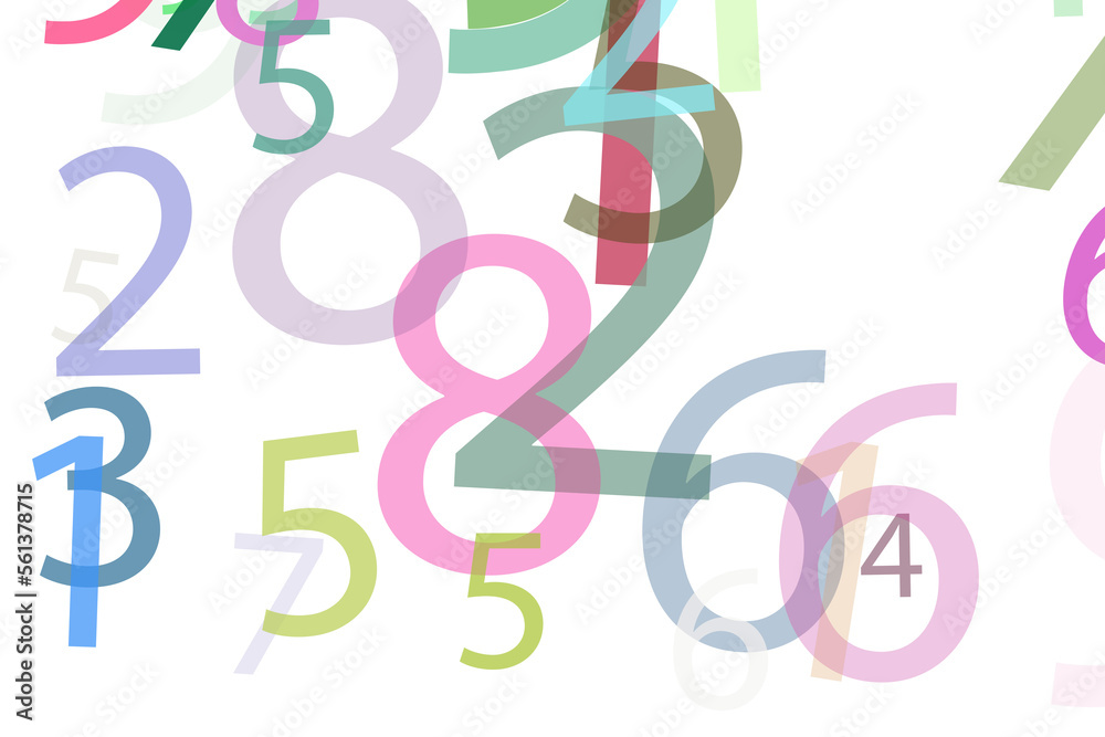 Naklejka premium colorful numbers counter design art