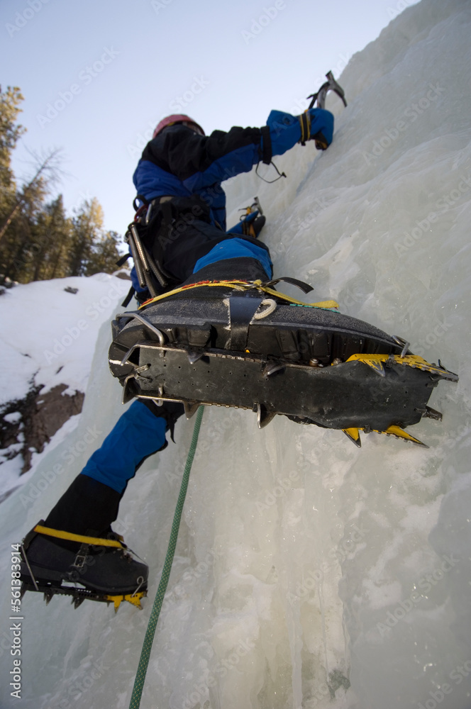 man ice climbing man ice climbing
