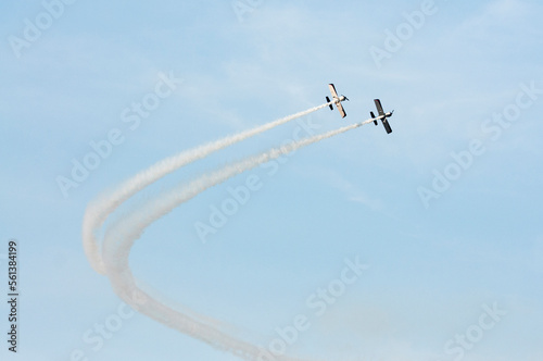 Aerobatic planes during an air show at Estado de MÃ©xico, MÃ©xico. photo