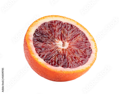 Half blood orange on transparent png