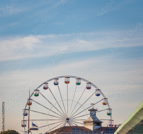 Bournemouth s Big Wheel on a sky blue background in Bournemouth Dorset England 