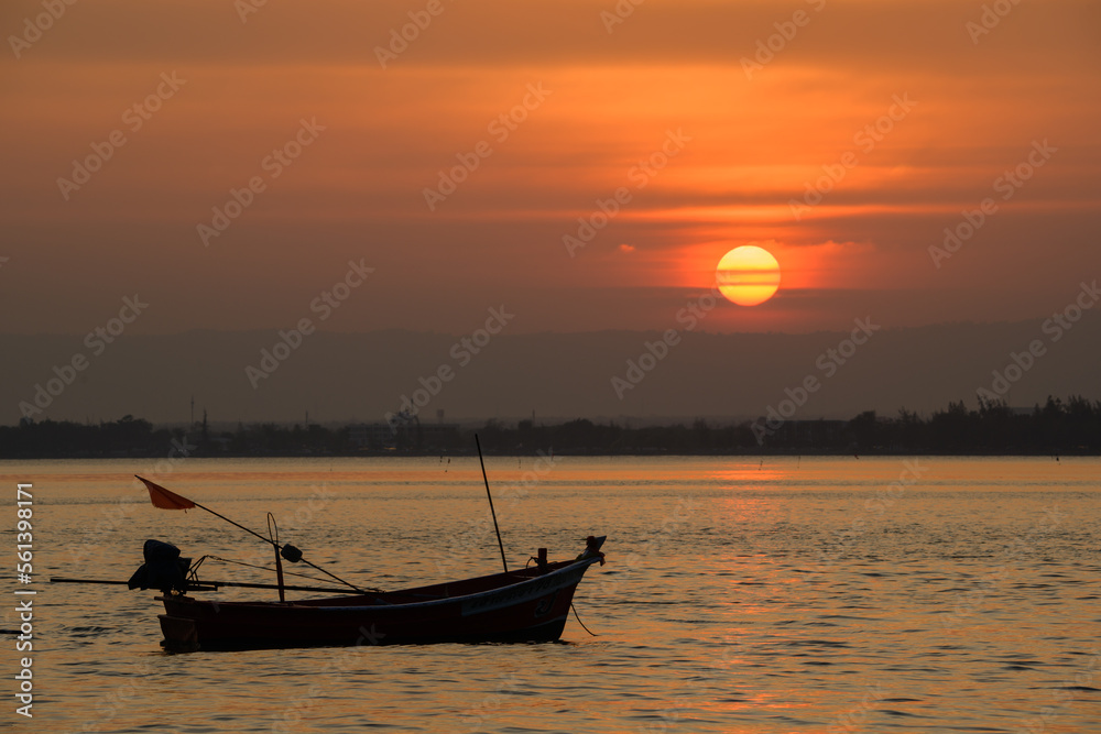 fishing boats at sunset fishing boats at sunset