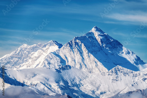 Mount Zhumulangma landscape in Shigatse city Tibet Autonomous Region, China.