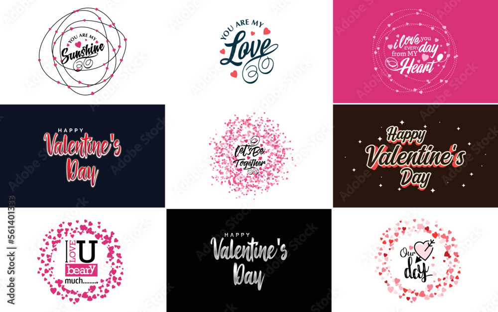 Be My Valentine Valentine's holiday lettering for greeting card