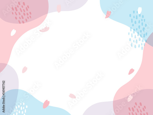 春をイメージしたおしゃれな曲線フレーム