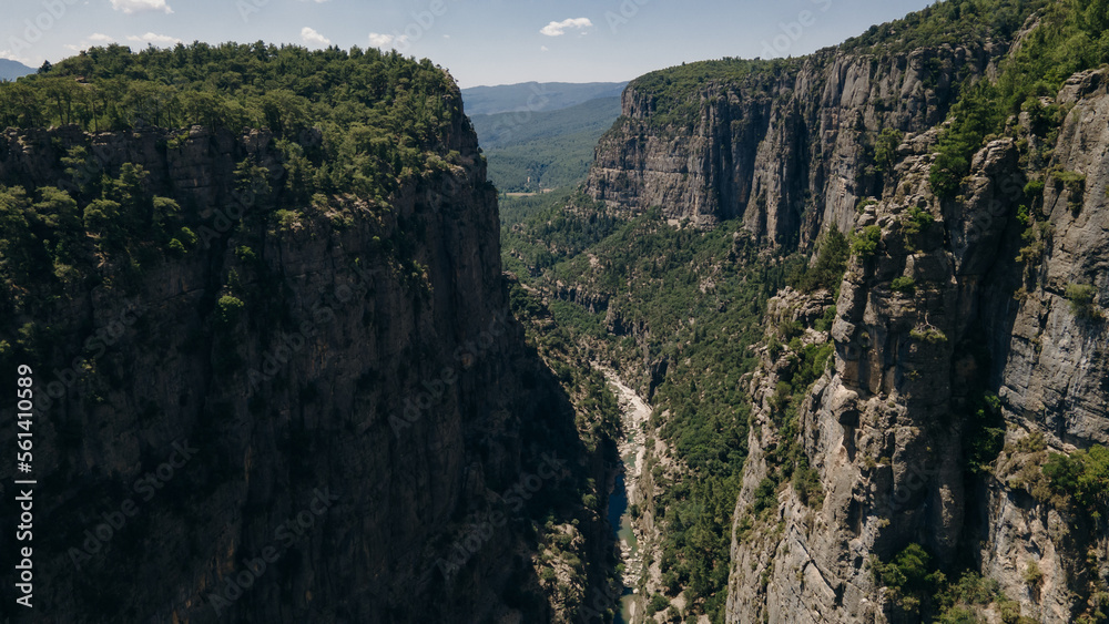  Tazi Canyon Bilgelik Vadisi in Manavgat, Antalya, Turkey. Amazing landscape and cliff.