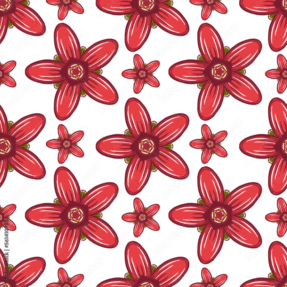pattern seamless floral red floral background