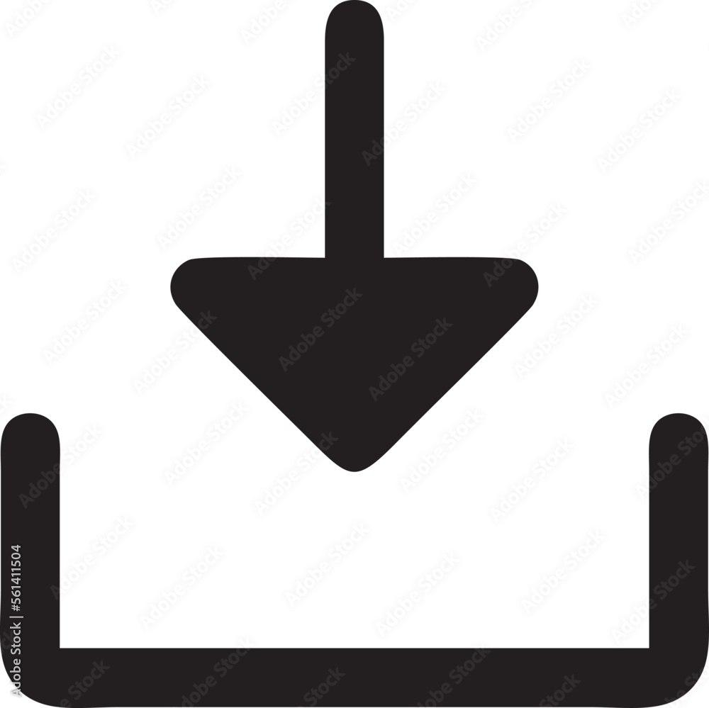 download icon symbol in white background Stock Vector | Adobe Stock