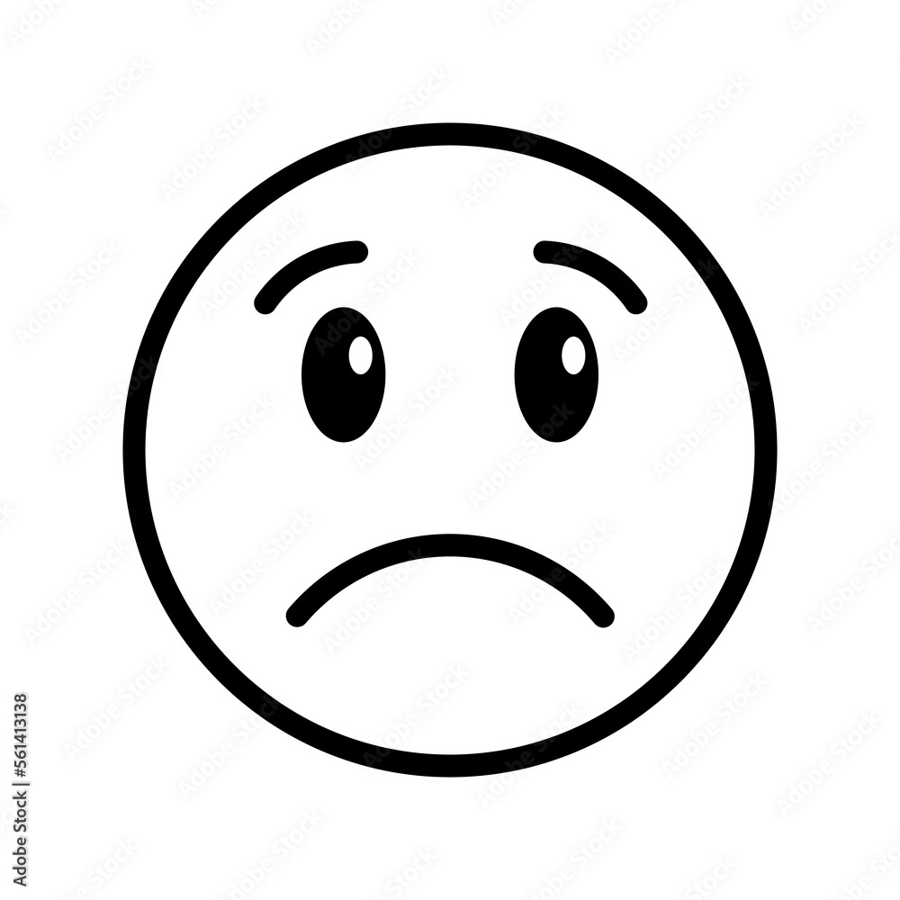 Fototapeta premium bad smiley face emoticon