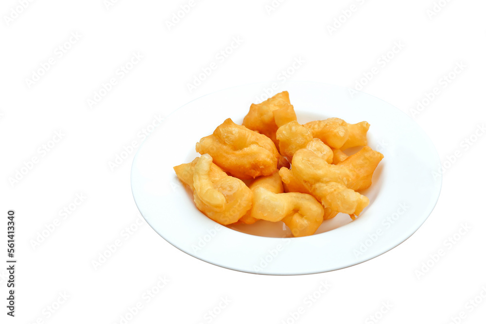 Deep-fried doughstick isolated on transparent background png file Deep-fried doughstick isolated on transparent background png file