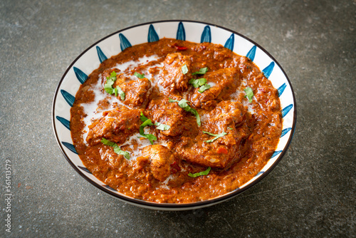 Tableau sur toile chicken tikka masala spicy curry meat food