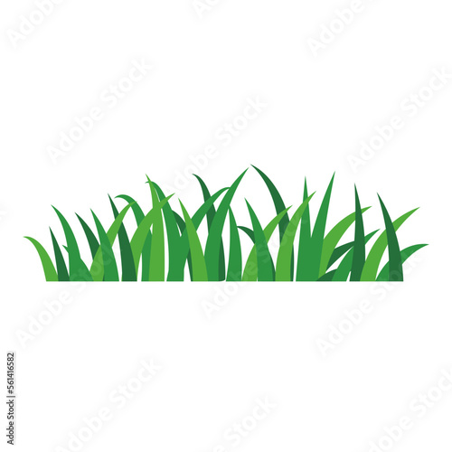 natural green grass bushes decorate environmental ecology cartoon scene
