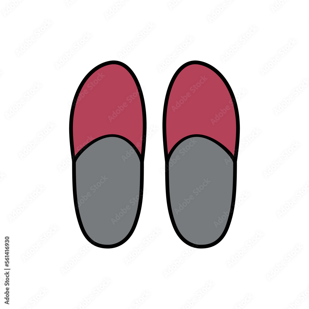 Slipper icon on white. Slipper icon on white.