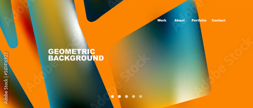 Abstract geometric landing page. Creative background for wallpaper, banner, background or web