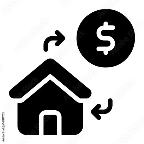refinancing glyph icon