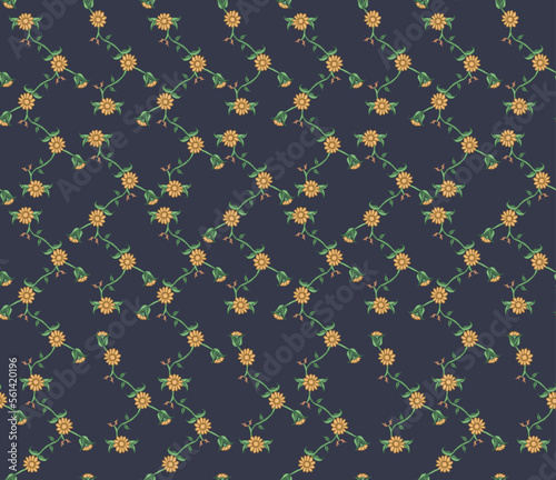 floral garden seamless pattern for spring photo