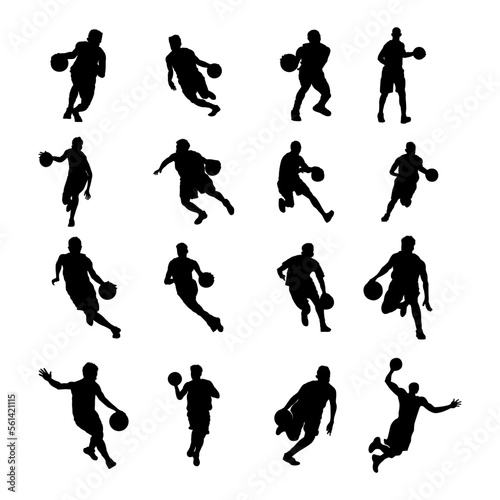 basketball siluet set