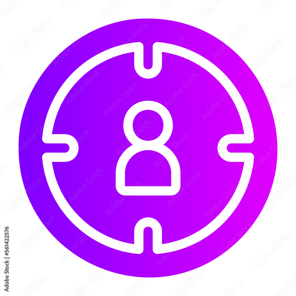 target audience gradient icon target audience gradient icon