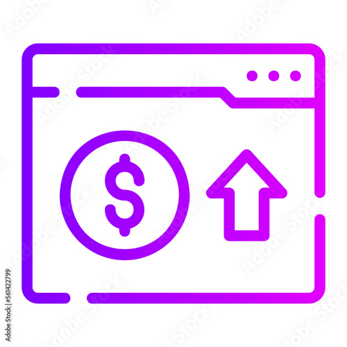 monetization gradient icon