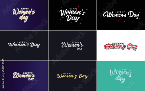 International Women s Day vector hand written typography background with a bold. vibrant style